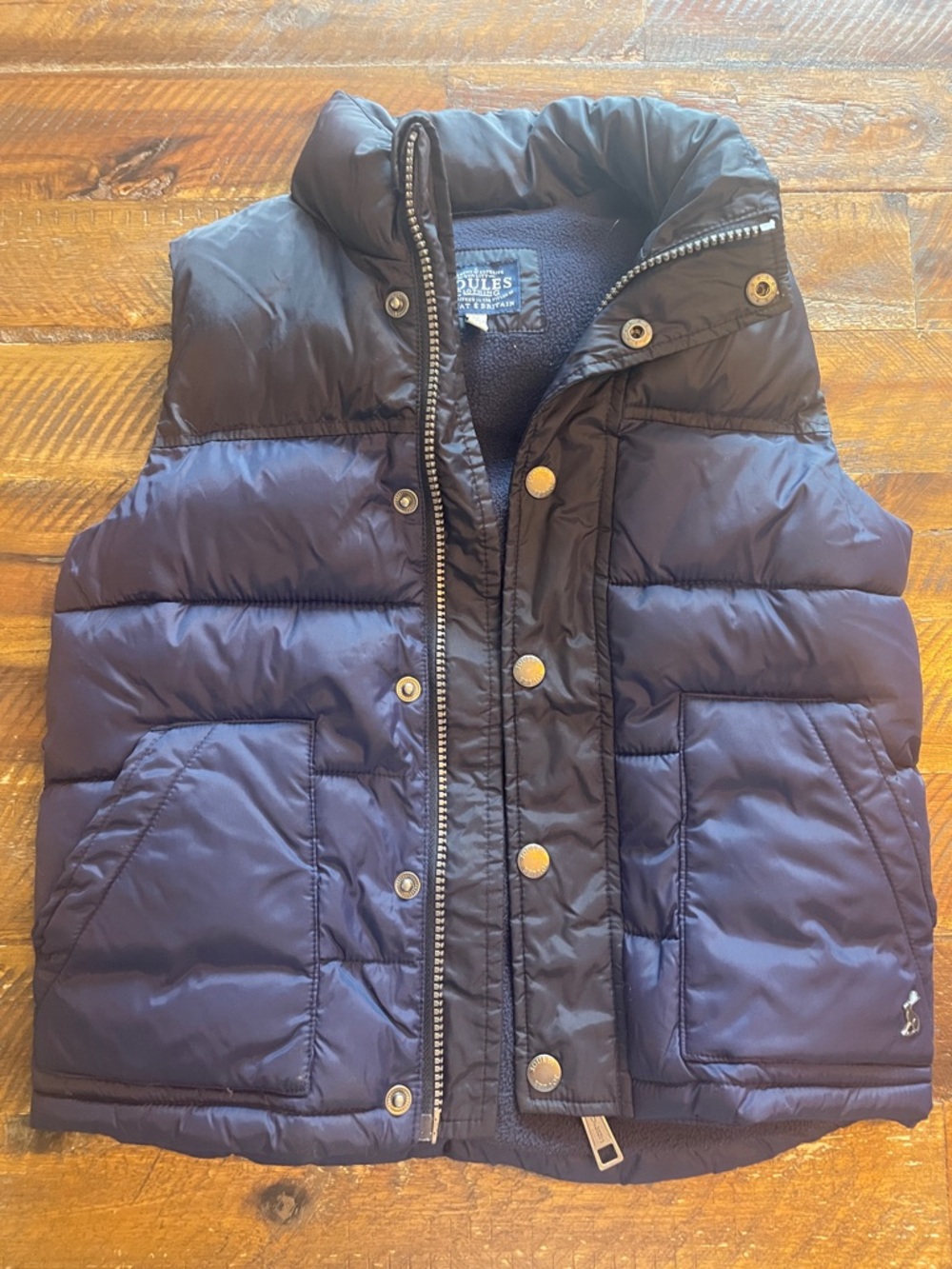 Joules Navy Quilted Puffer Vest